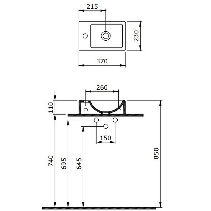 Раковина Berges Small 37 L 182009 Белая глянцевая от магазина ЛесКонПром.ру