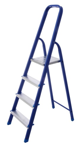 Стремянка стальная окрашенная с алюминиевыми ступенями STAIRS 4 ступени (арт. CS 04) от магазина ЛесКонПром.ру