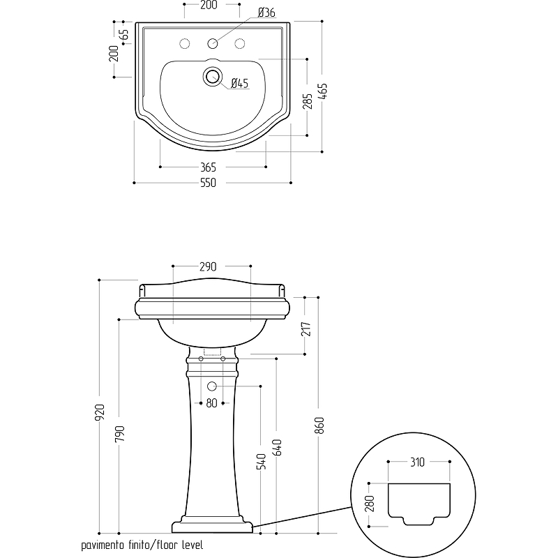 Раковина Migliore Bella 56 20605 Белая от магазина ЛесКонПром.ру