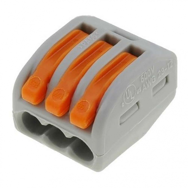 Клемма WAGO 3-проводная 50 шт от магазина ЛесКонПром.ру