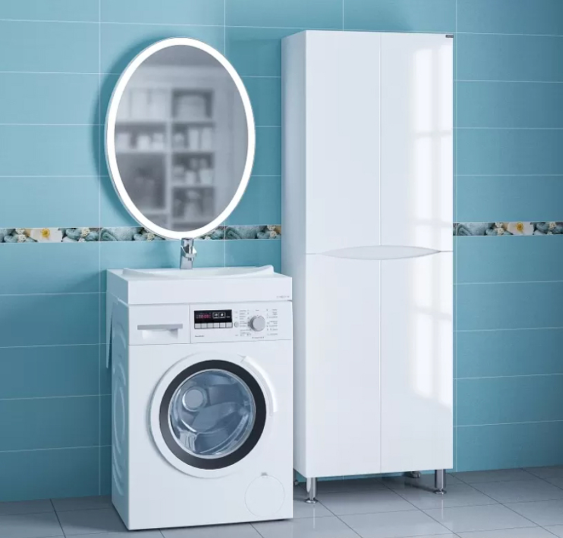 Раковина СанТа Сатурн 60 900126 на стиральную машину Белая от магазина ЛесКонПром.ру