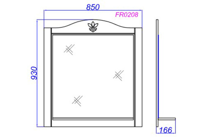 Зеркало AQWELLA Франческа 80364852 от магазина ЛесКонПром.ру