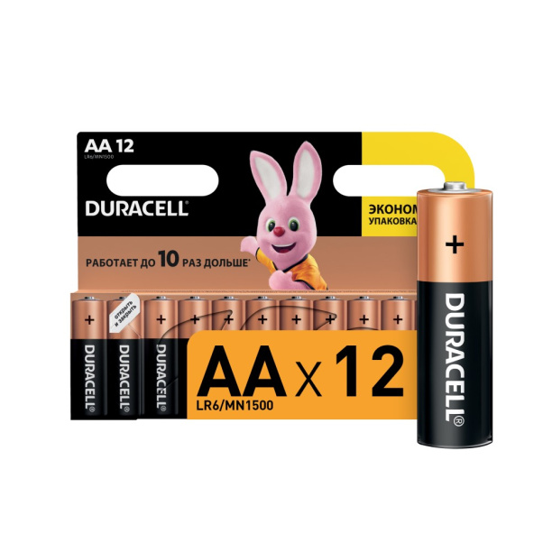 Батарейка LR6 (АА) 12 шт Duracell от магазина ЛесКонПром.ру