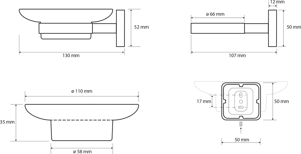Мыльница Bemeta Tasi 154108022 от магазина ЛесКонПром.ру
