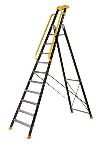 Стремянка алюминиевая профессиональная анодированная с полочкой Centaure 10 ступени MP (арт.439210) от магазина ЛесКонПром.ру