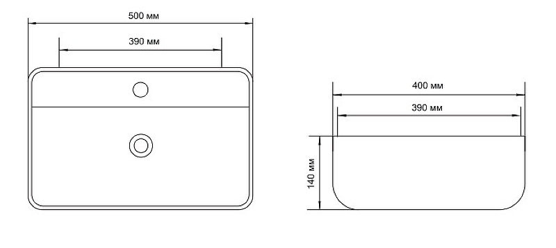 Раковина Aquanet Soul-2-MB 50 273670 Черная матовая от магазина ЛесКонПром.ру