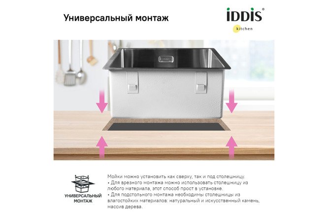 Мойка врезная IDDIS Edifice 80550593 от магазина ЛесКонПром.ру