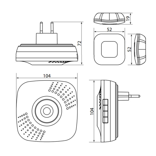 Звонок беспроводной с датчиком движения TDM от магазина ЛесКонПром.ру