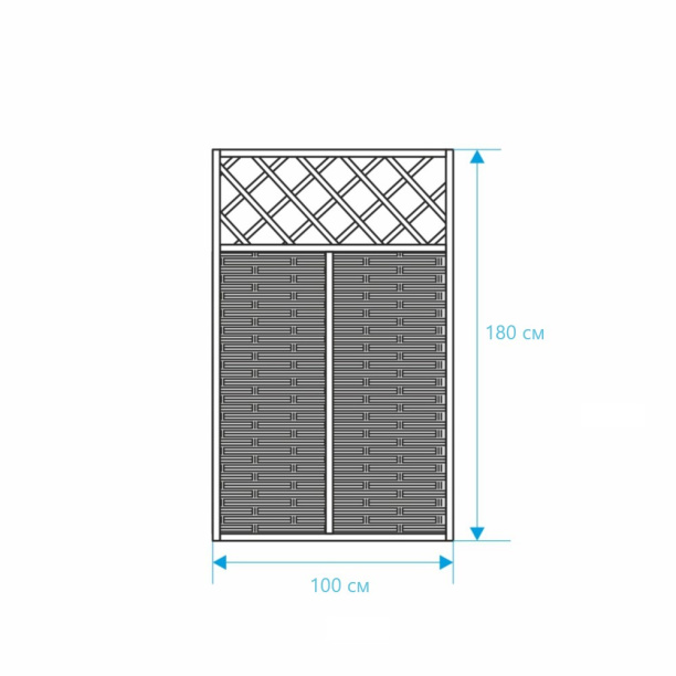 Заборная секция плетение ива 180х100 см от магазина ЛесКонПром.ру