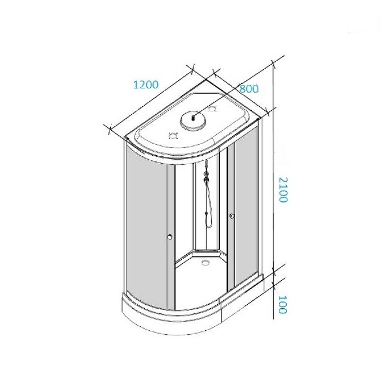 Душевая кабина Parly Effect 120x80 EF1231R без гидромассажа от магазина ЛесКонПром.ру