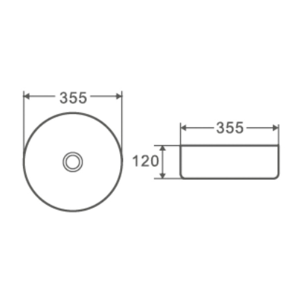 Раковина на столешницу Azario 35 см чёрный матовый от магазина ЛесКонПром.ру