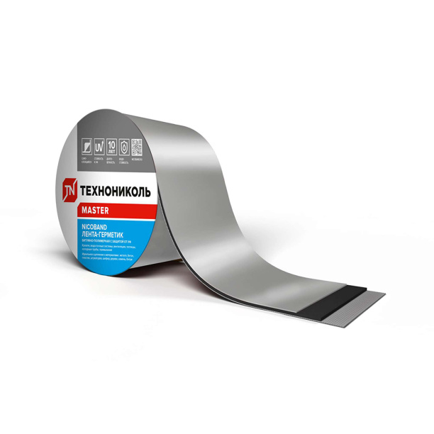 Герметизирующая лента NICOBAND 150 мм серебристая 10 м от магазина ЛесКонПром.ру