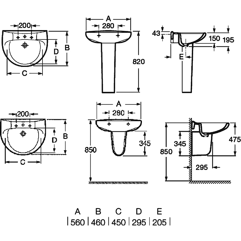 Раковина Roca Victoria 56 32739300Y Белая от магазина ЛесКонПром.ру
