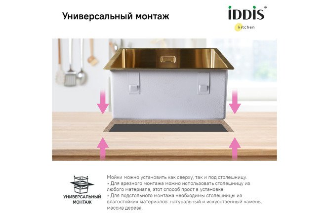 Мойка врезная IDDIS Edifice 80550610 от магазина ЛесКонПром.ру