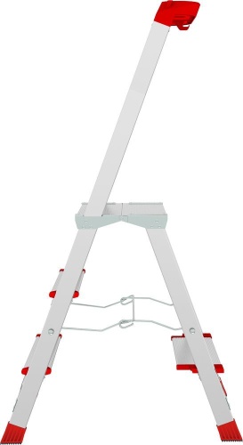 Стремянка алюминиевая профессиональная с увеличенной площадкой и органайзером Новая Высота 3 ступени (арт. 3135103) от магазина ЛесКонПром.ру