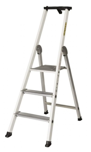 Стремянка алюминиевая лакированная профессиональная Centaure 3 ступени EXPERT 54 (арт.429203) от магазина ЛесКонПром.ру
