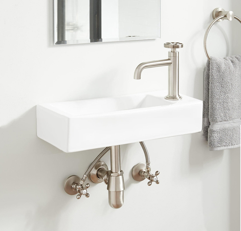 Раковина Mira 38 L MR-3814L Белая от магазина ЛесКонПром.ру