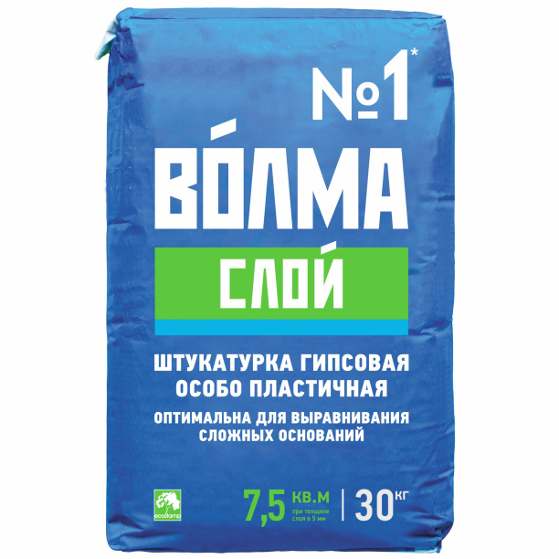Гипсовая штукатурка ВОЛМА Слой 30 кг от магазина ЛесКонПром.ру