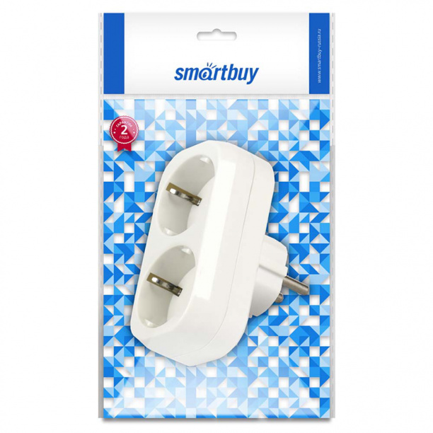 Разветвитель 2 гнезда с заземлением Smartbuy от магазина ЛесКонПром.ру