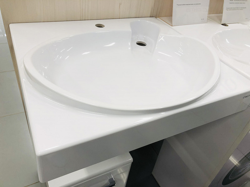 Раковина СанТа Сатурн 60 900126 на стиральную машину Белая от магазина ЛесКонПром.ру