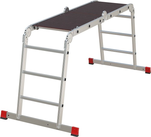 Профессиональная алюминиевая лестница-трансформер с помостом, ширина 650 мм NV3332 НОВАЯ ВЫСОТА 4Х3 арт.3332403 от магазина ЛесКонПром.ру