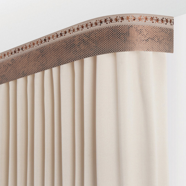 Потолочный карниз трехрядный Виват медный 3 м от магазина ЛесКонПром.ру