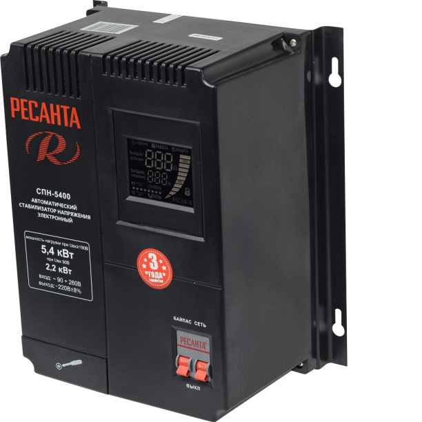 Стабилизатор настенный Ресанта 5,4 кВА от магазина ЛесКонПром.ру