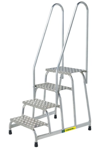 МОНТАЖНАЯ ПОДСТАВКА MEGAL (ТИП 1) 5 СТУПЕНЕЙ С ДВУМЯ  ПОРУЧНЯМИ от магазина ЛесКонПром.ру