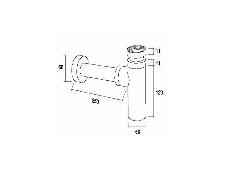Сифон для раковины Margaroli 250GO Золото от магазина ЛесКонПром.ру