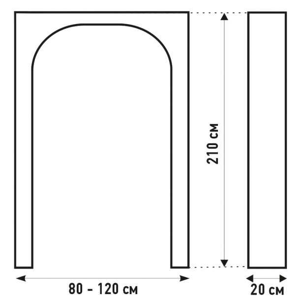 Арка ламинированная Порту капучино от магазина ЛесКонПром.ру