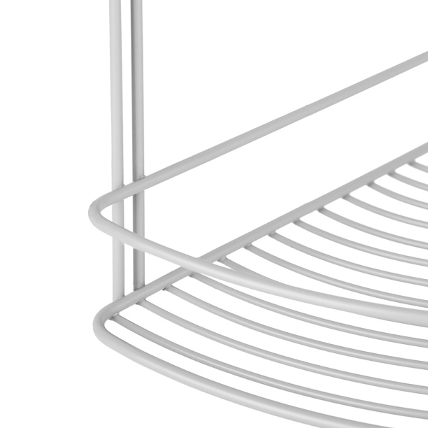 Полка сетчатая ЧМЗ 2-ярусная угловая серая от магазина ЛесКонПром.ру