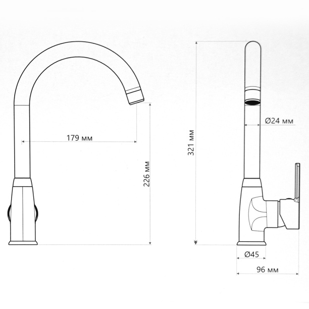 Смеситель для кухни FLUMEN Sena белый от магазина ЛесКонПром.ру