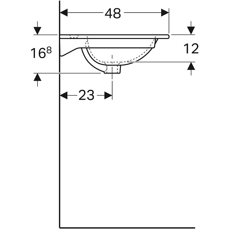 Раковина Geberit Acanto 75 500.641.01.2 Белая от магазина ЛесКонПром.ру