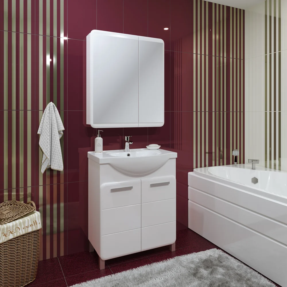 Зеркало-шкаф Runo Эрика 70 от магазина ЛесКонПром.ру