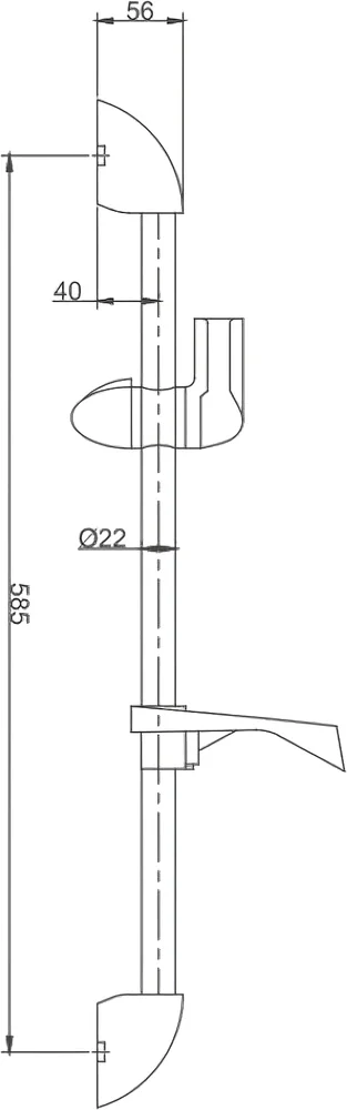 Душевая штанга Haiba HB8001 от магазина ЛесКонПром.ру