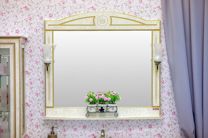 Зеркало с полкой Sanflor Адель 80353298 от магазина ЛесКонПром.ру