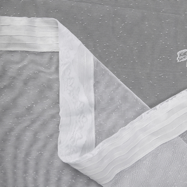 Штора-тюль Цветочки 300х270 см белая от магазина ЛесКонПром.ру