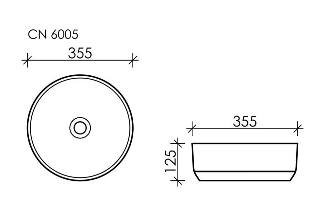 Умывальник накладной CERAMICA NOVA Element 80551273 от магазина ЛесКонПром.ру