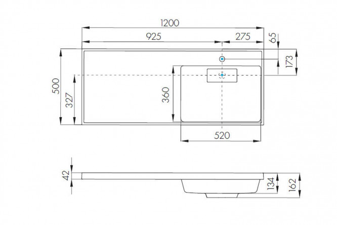 Раковина правая AQUATON Лондри 80361140 от магазина ЛесКонПром.ру