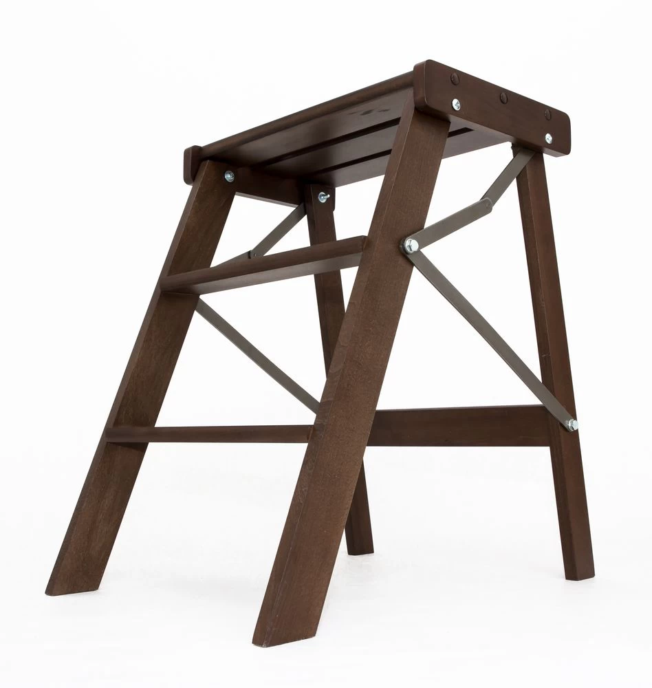 Стремянка-табурет деревянная Hoz-Block Джексон 3 ступени Венге (арт. СДТД-3В) от магазина ЛесКонПром.ру