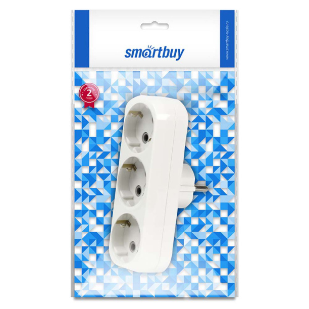 Разветвитель 3 гнезда с заземлением Smartbuy от магазина ЛесКонПром.ру