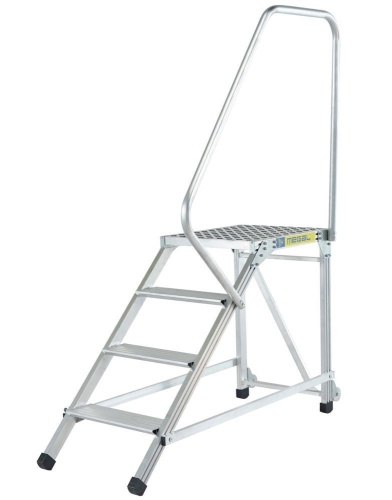 ЛЕСТНИЦА-ПОДМОСТИ MEGAL АЛЮМИНИЕВАЯ  ЛП-0,6 С ОДНИМ ПОРУЧНЕМ от магазина ЛесКонПром.ру