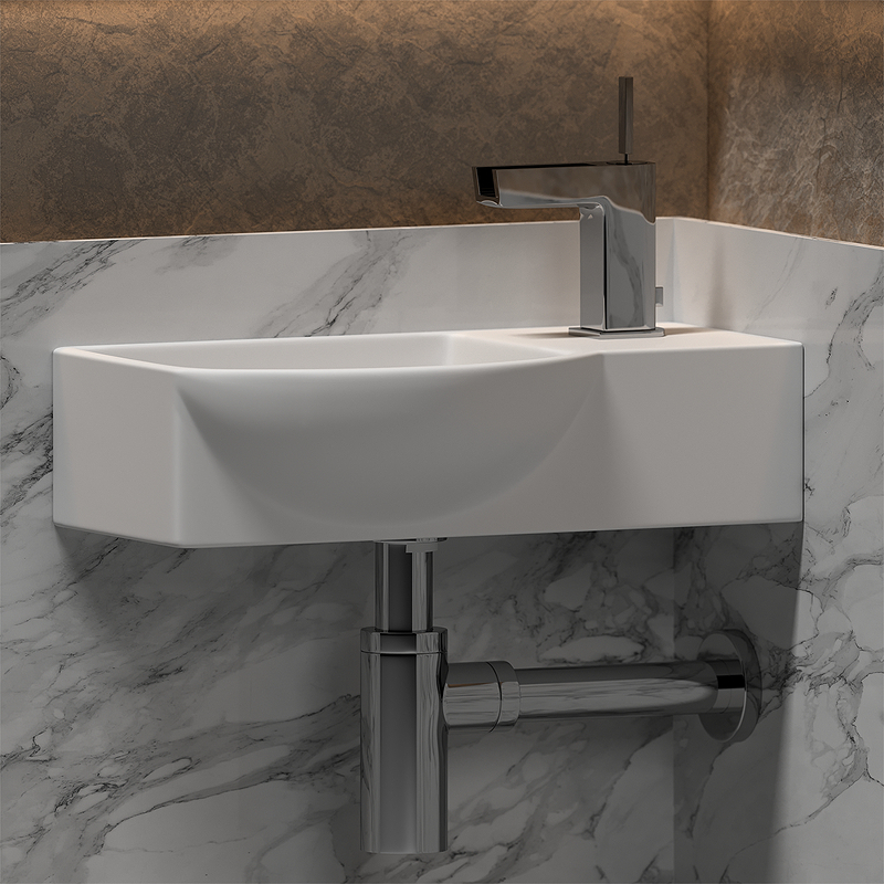 Раковина Ceramica Nova Element 40 L CN6039L Белая от магазина ЛесКонПром.ру