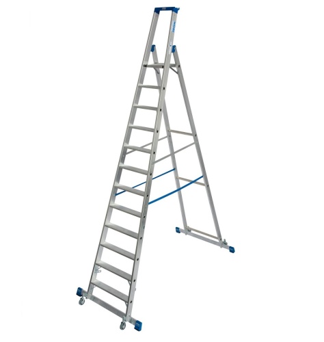 Стремянка алюминиевая Krause Stabilo с траверсой 12 ступеней (арт. 127365) от магазина ЛесКонПром.ру