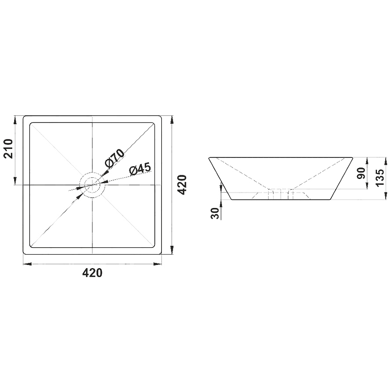 Раковина-чаша Melana 42 MLN-A562 Белая от магазина ЛесКонПром.ру