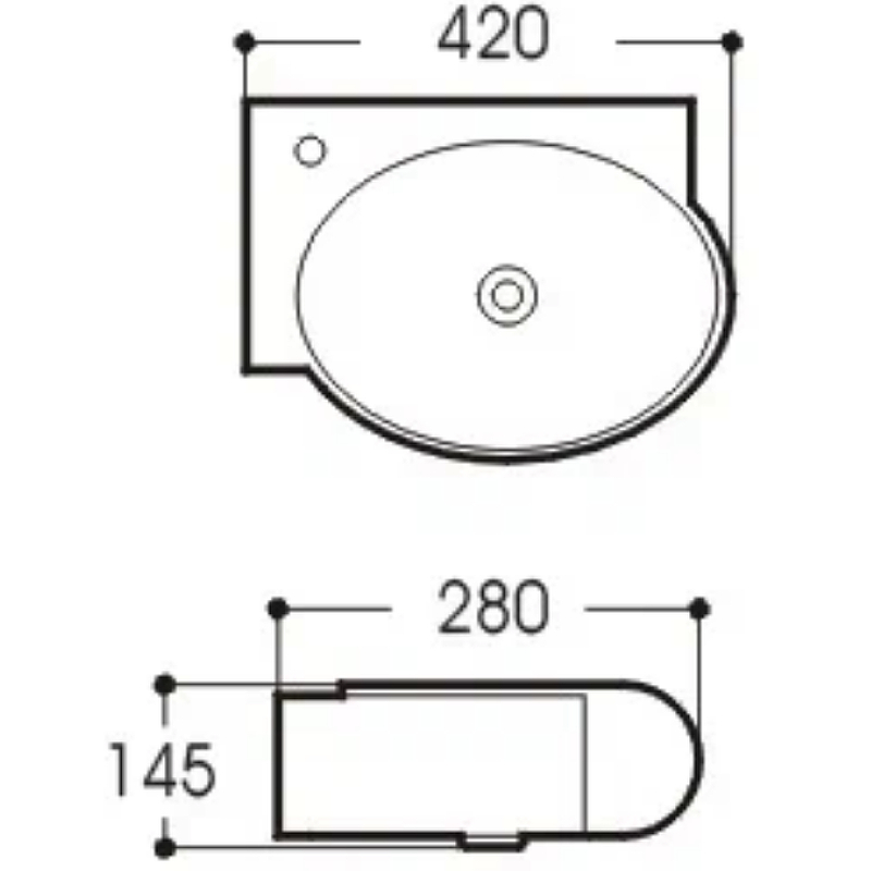 Раковина Aquatek 42 L AQ5303-00 Белая от магазина ЛесКонПром.ру