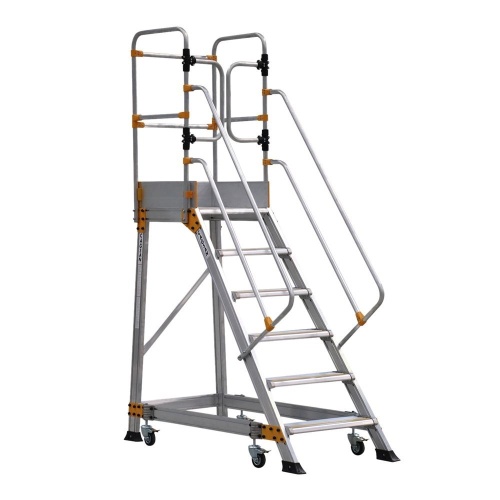 Алюминиевая промышленная платформа 6 ступеней CAGSAN односторонняя (арт.EP5) от магазина ЛесКонПром.ру
