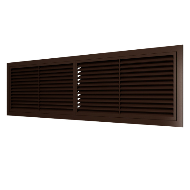 Вентиляционная решетка ERA 455х133 мм переточная коричневая от магазина ЛесКонПром.ру