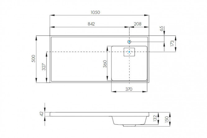 Раковина правая AQUATON Лондри 80361139 от магазина ЛесКонПром.ру