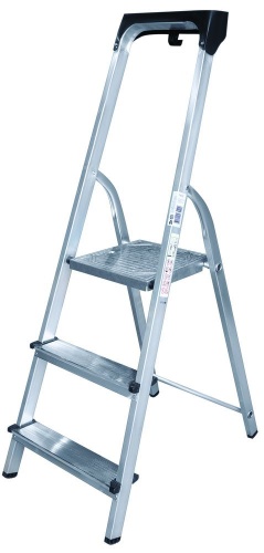 Стремянка алюминиевая с органайзером Новая Высота 3 ступени (арт. 1115103) от магазина ЛесКонПром.ру